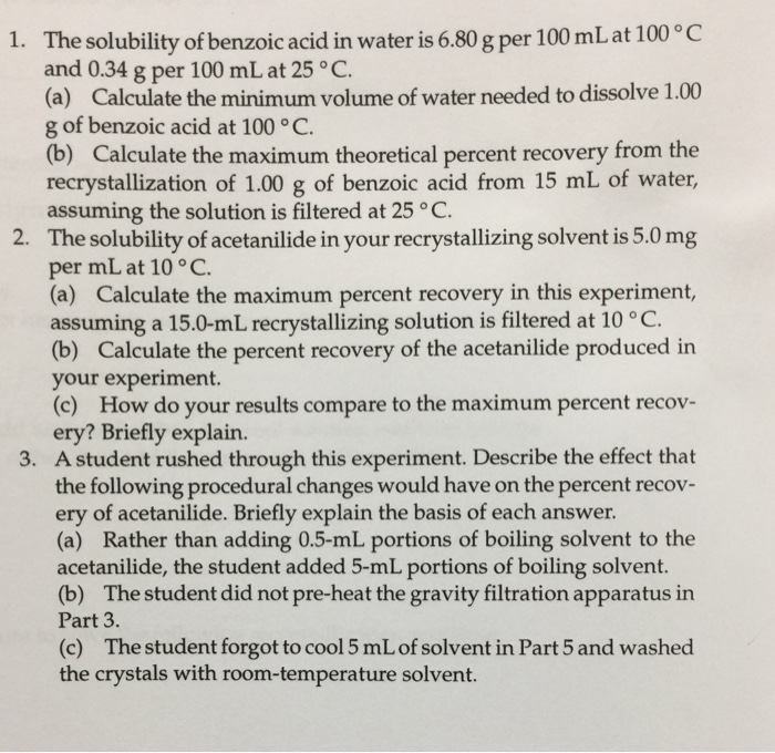 Recrystallization of acetanilide lab report