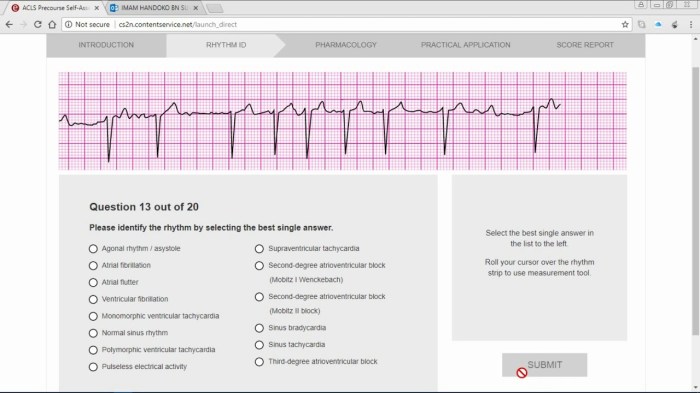 Acls post test answer key 2022