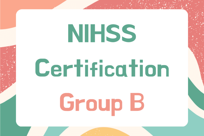 Nih stroke scale group a patient 1-6