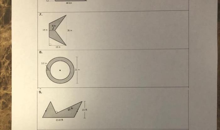 Homework 3 area of composite figures answer key