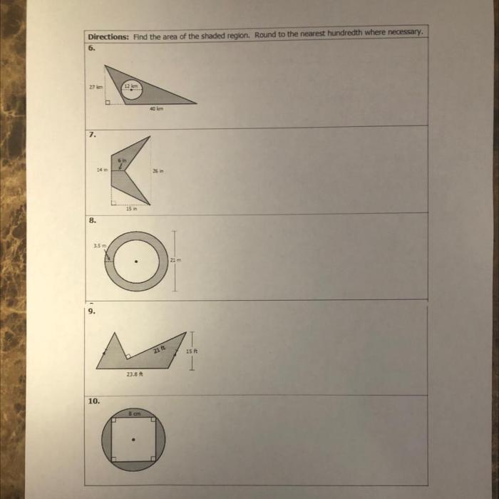 Homework 3 area of composite figures answer key