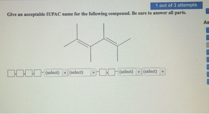 Give an acceptable iupac name for the following compound.