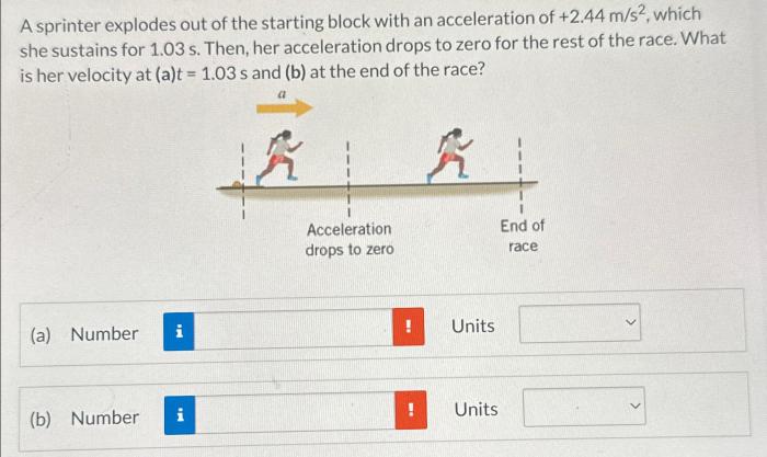 A sprinter explodes out of the starting block