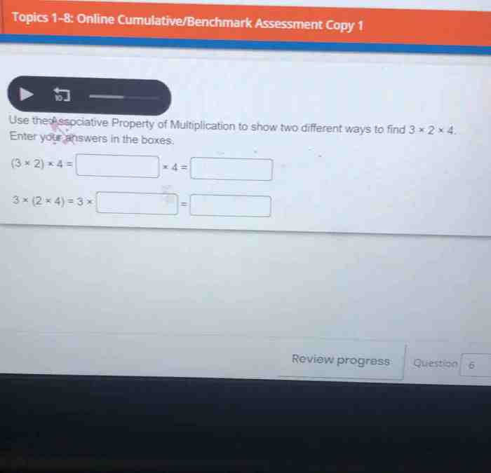 Topics 1 8 cumulative benchmark assessment answers